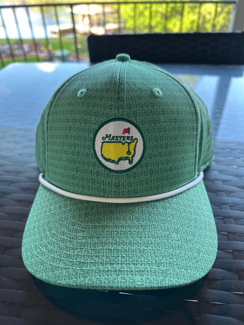 Masters Mint Green Golf Cap with Yellow Masters Emblem